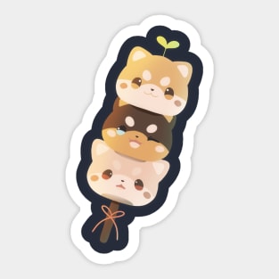 Shiba Dango Sticker